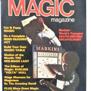 June 1977 Houdini's MAGIC MAGAZINE Magician Book Magic Tricks Magician Outfit
